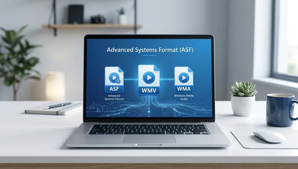 a laptop shows file formats