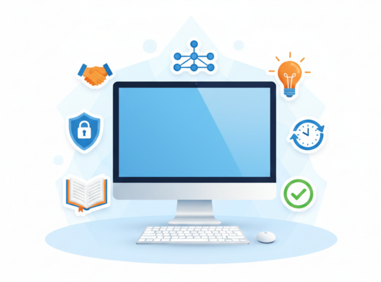 modern desktop computer setup