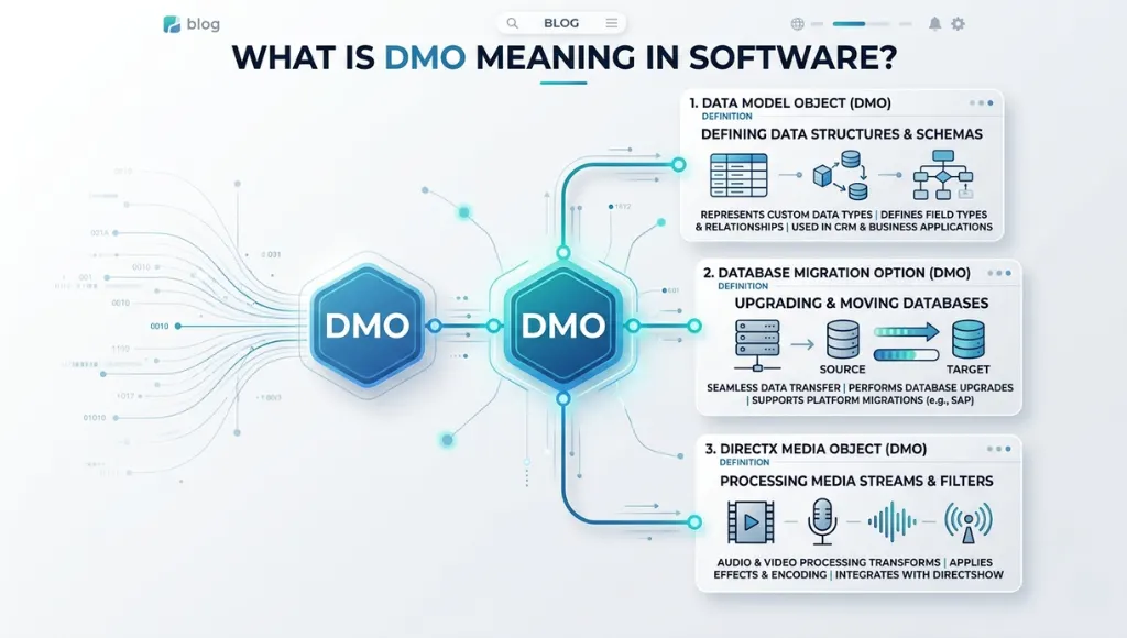 Comparison of DMO meanings in Salesforce SAP and Microsoft software environments