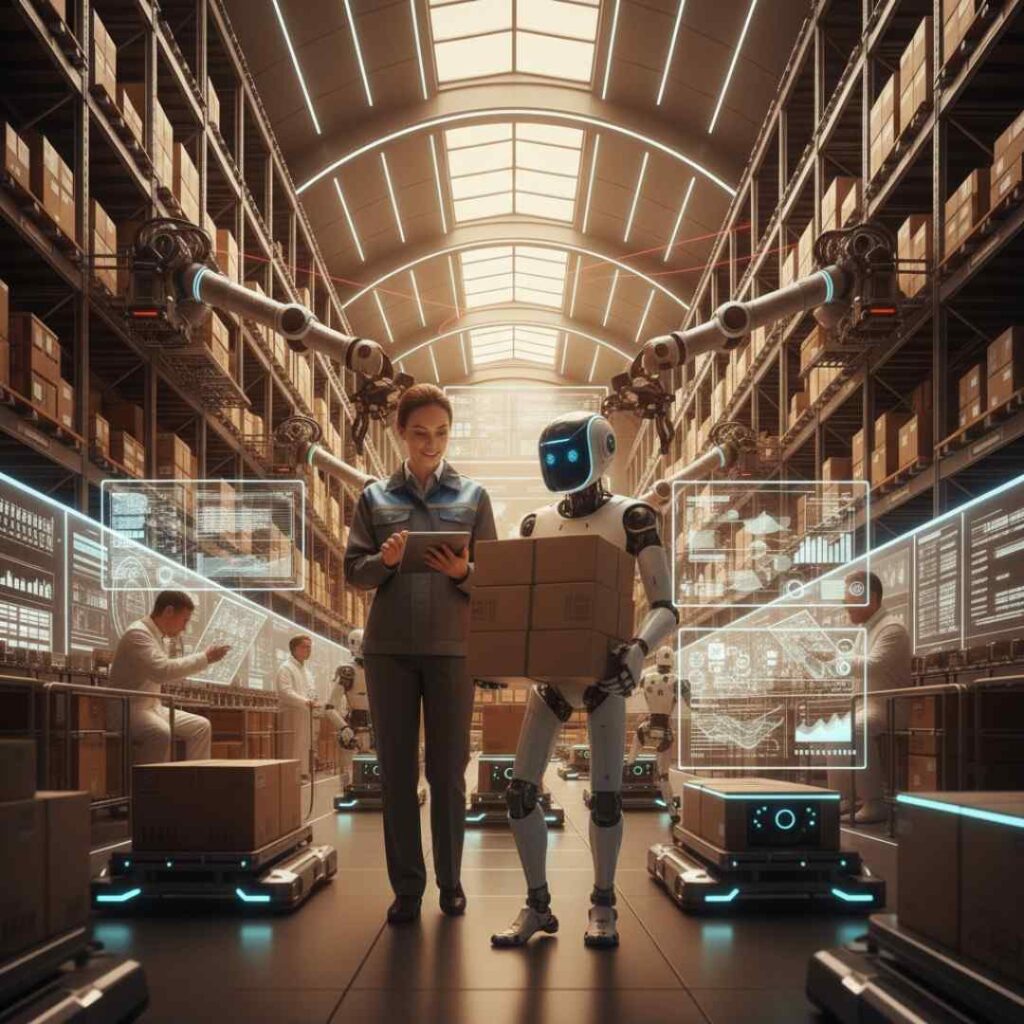 Human-robot collaboration in a smart warehouse environment