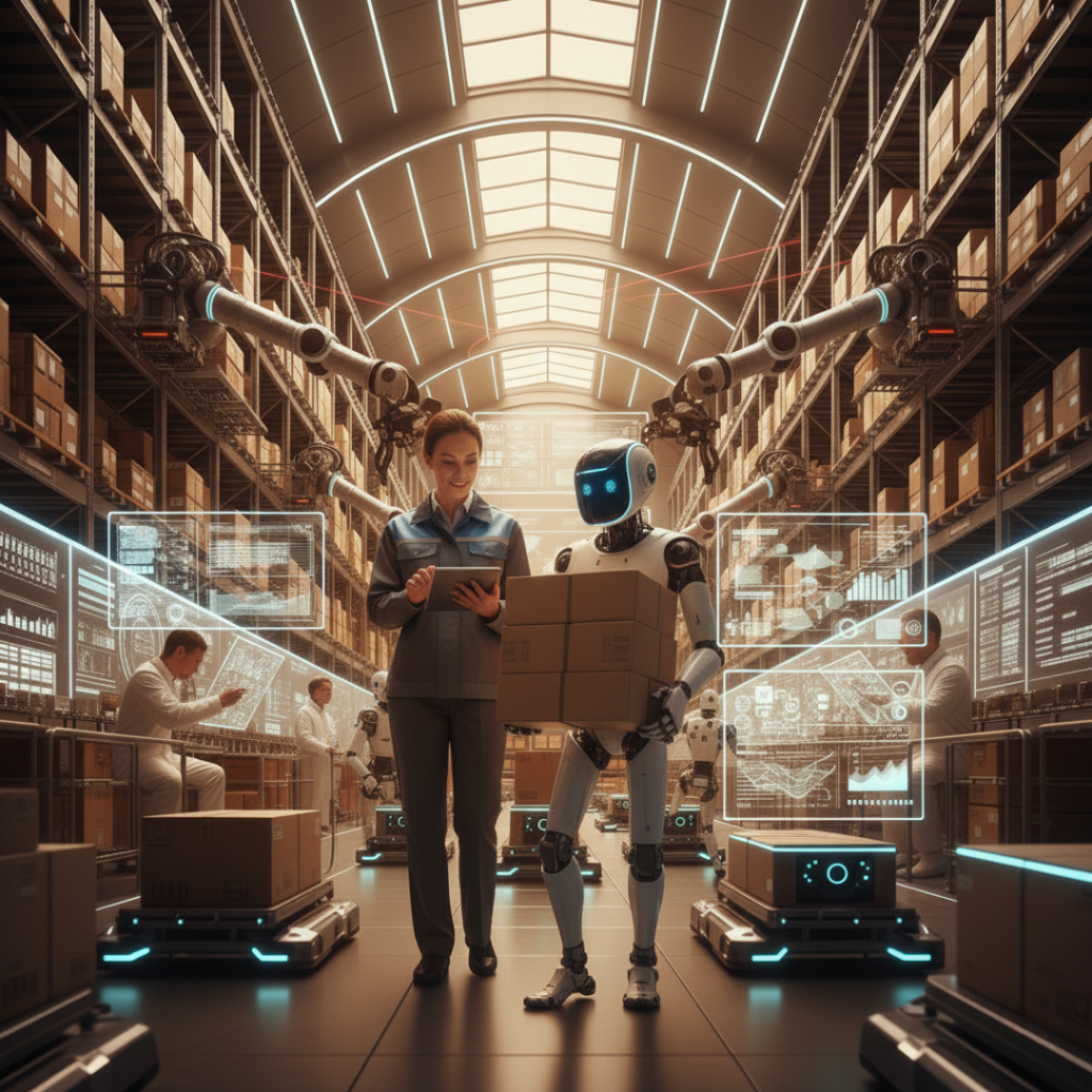 Human-robot collaboration in a smart warehouse environment