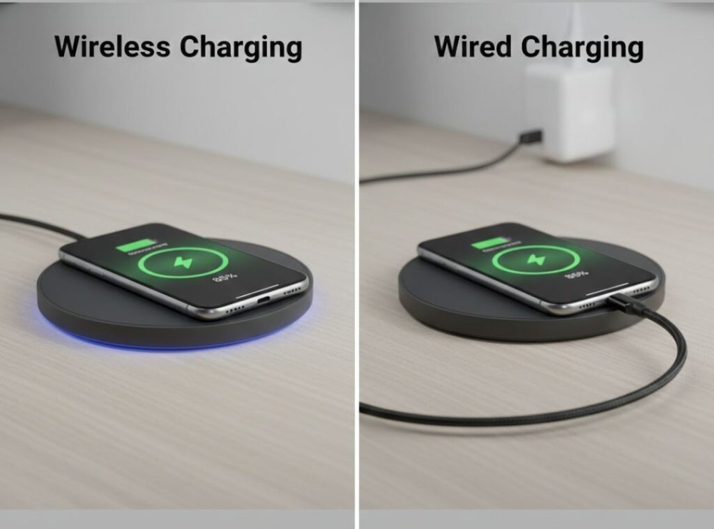 Qi Wireless Charger vs Wired Charging