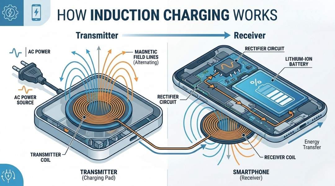 how does an induction charger work