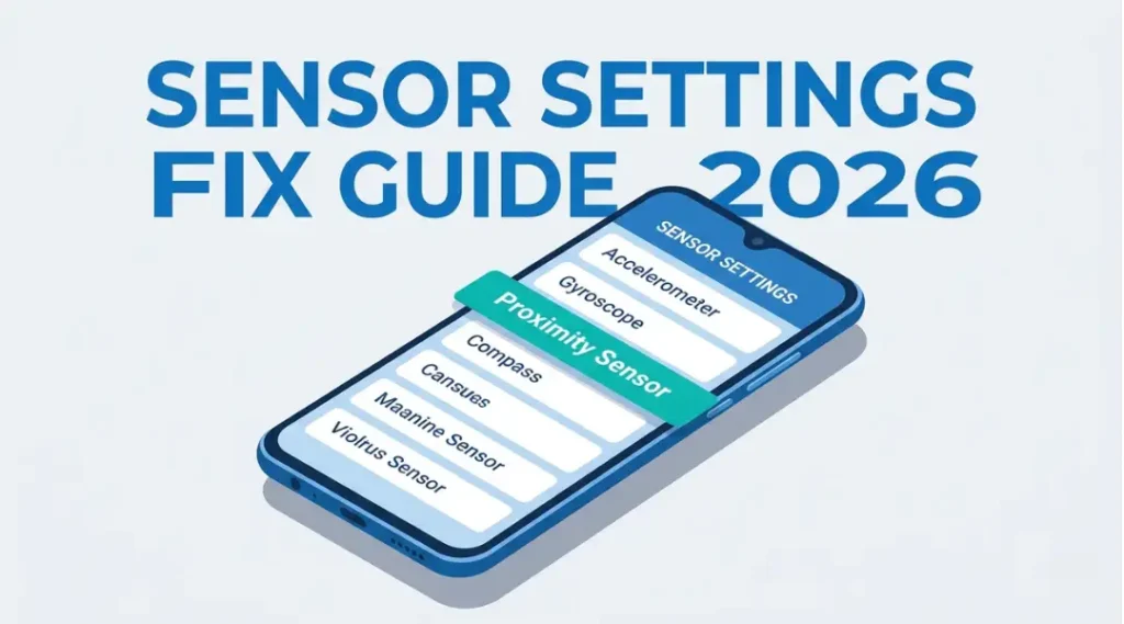Vivo S1 smartphone displaying the sensor setting menu with proximity sensor options highlighted