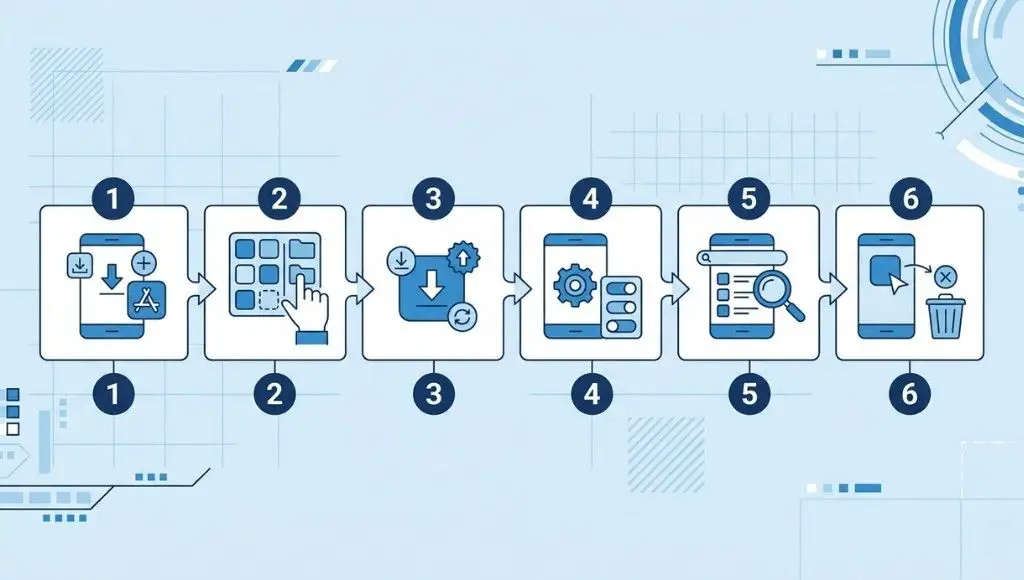 six-step app management process for iPhone and PC in 2026