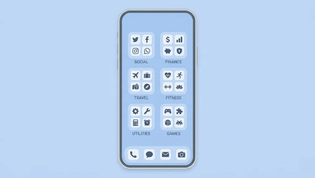 decluttered iPhone home screen showing app organization best practices 2026