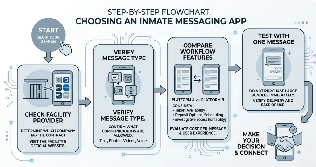 how to choose the best inmate text app by facility provider and message type