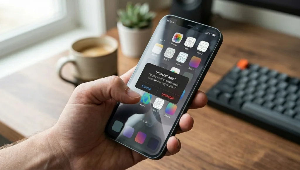 how to delete apps on iPhone from the Home Screen or App Library