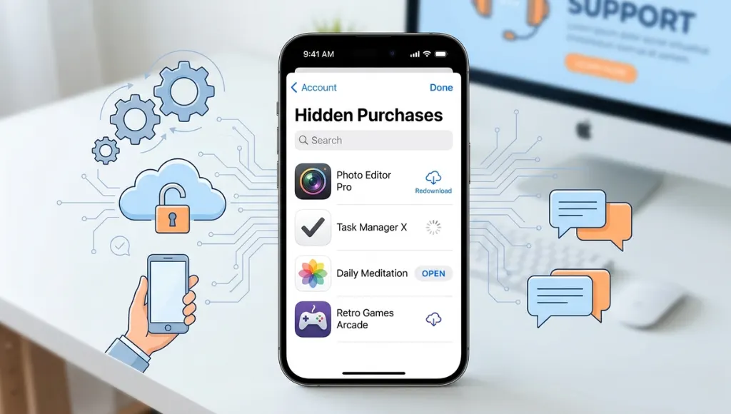 restore hidden purchases in the App Store when learning how to unhide an app on iPhone