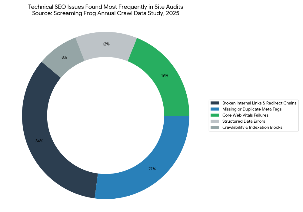pie chart for technical seo audit