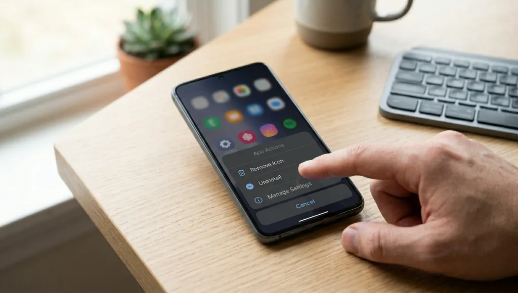 how to delete apps on a smartphone using the app removal menu