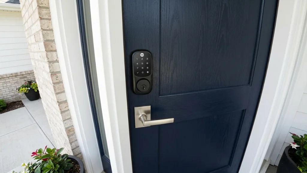 Yale Assure Lock 2 smart lock installed on a modern residential front door
