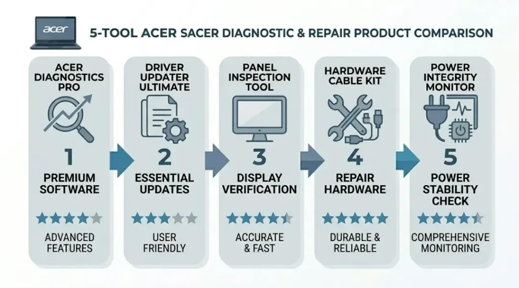 Comparison of top tools and methods for fixing acer laptop flashing screen flickering