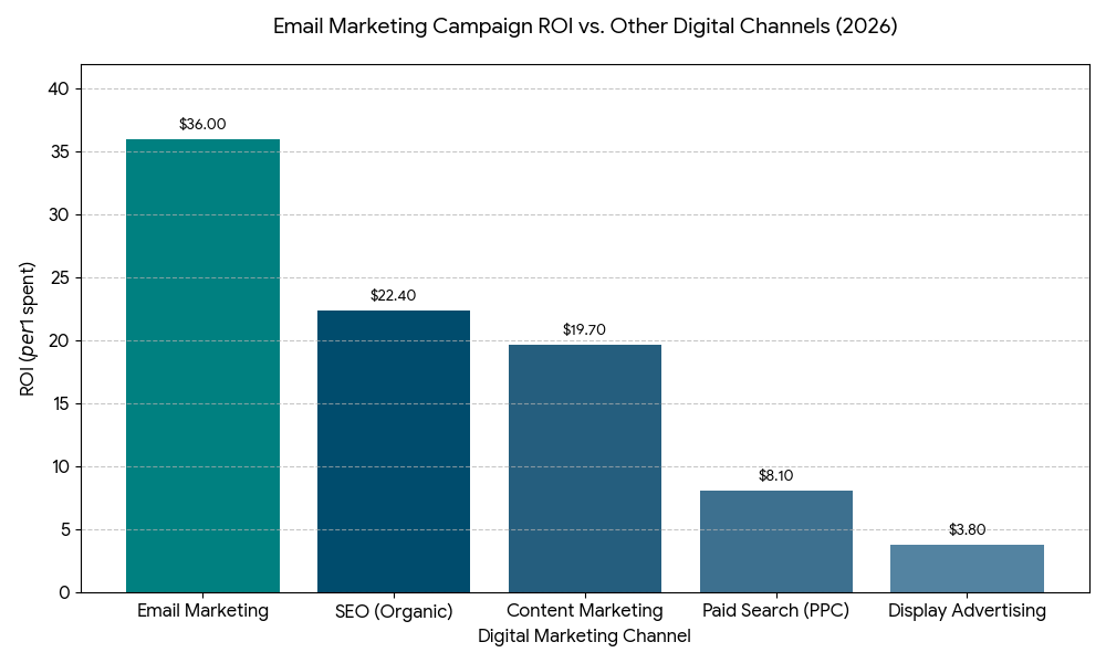 bar chart for email marketing campaign