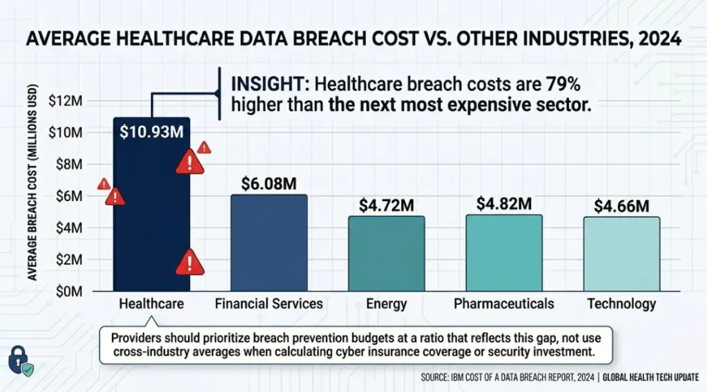 bar chart for healthcare cybersecurity
