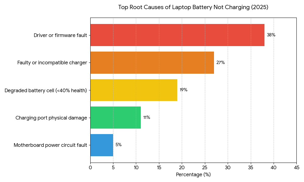 bar chart for laptop battery not charging