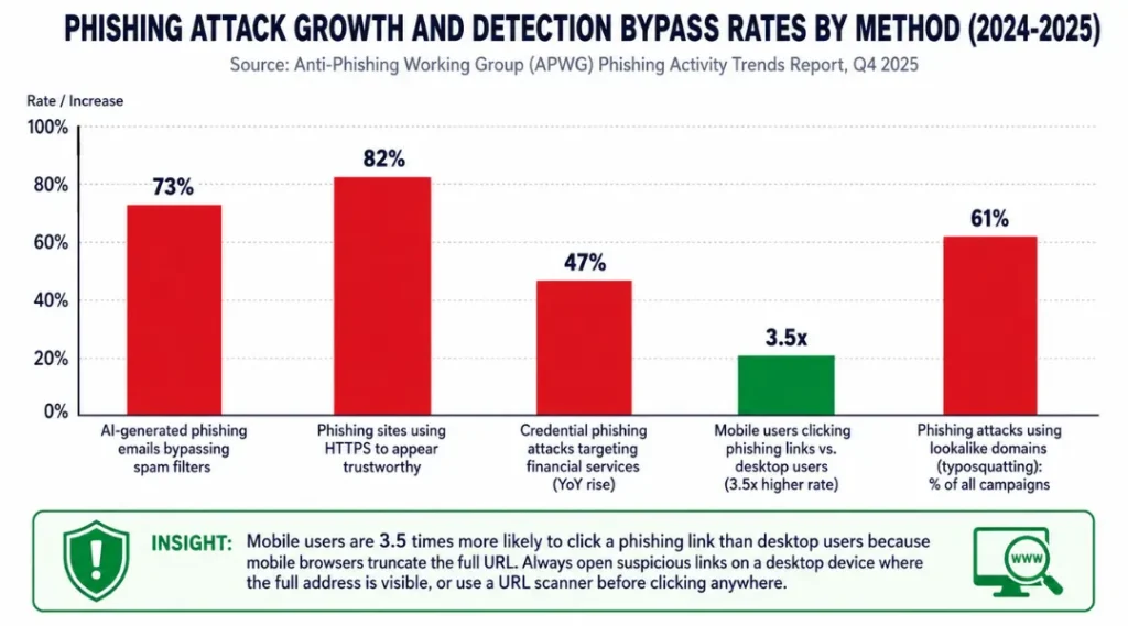 bar chart for what is a phishing link