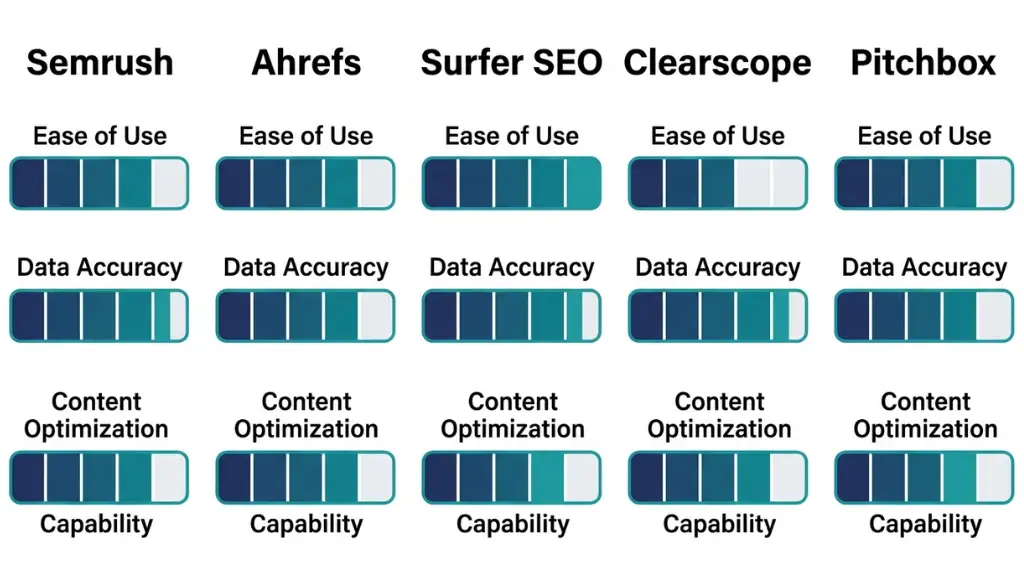 Comparison of top tools for content marketing strategies in the tech industry in 2026