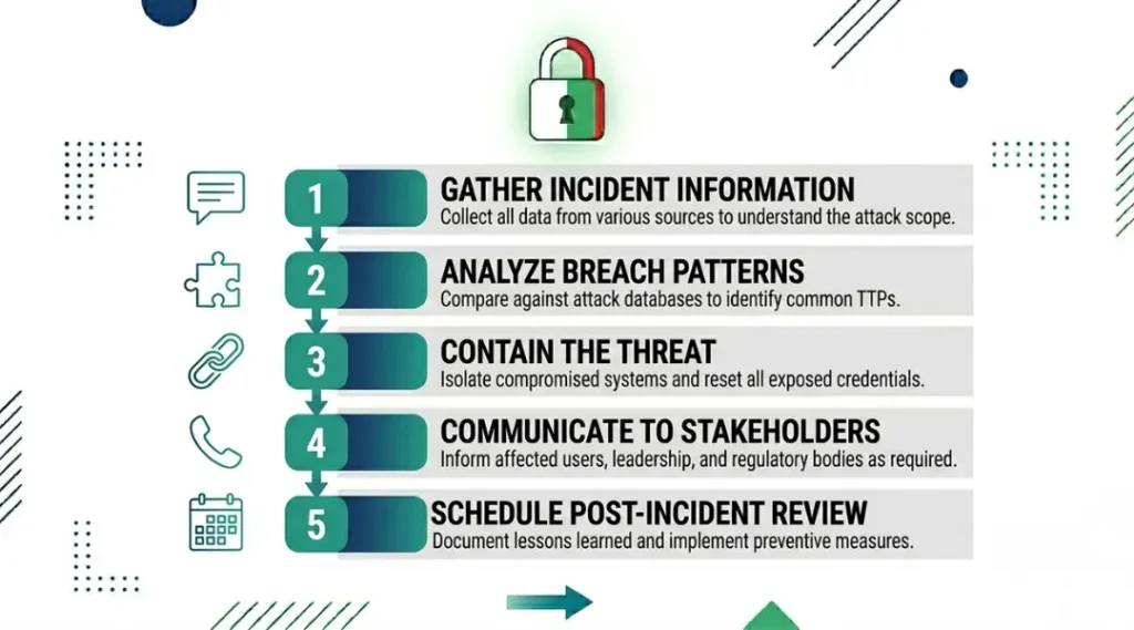 Step-by-step infographic showing how to create a strong password from passphrase to two-factor authentication