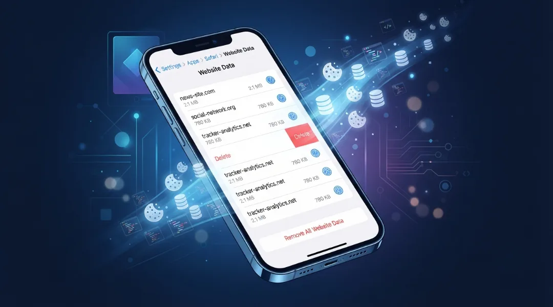 How to Delete Cookies on iPhone using Safari website data settings