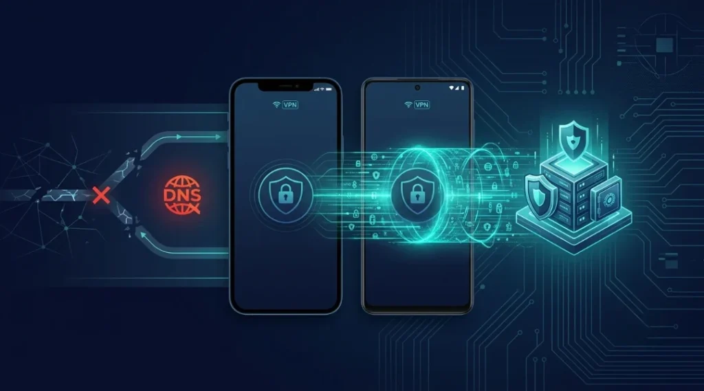 iPhone android vpn usage warning and mobile VPN connection security