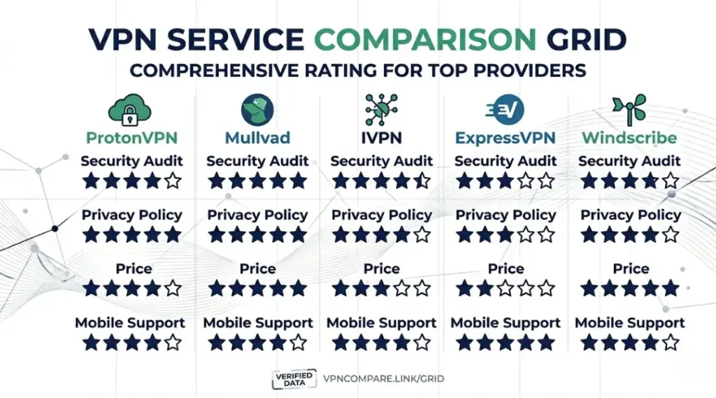 Comparison of top VPN apps for iPhone and Android after the 2026 federal usage warning