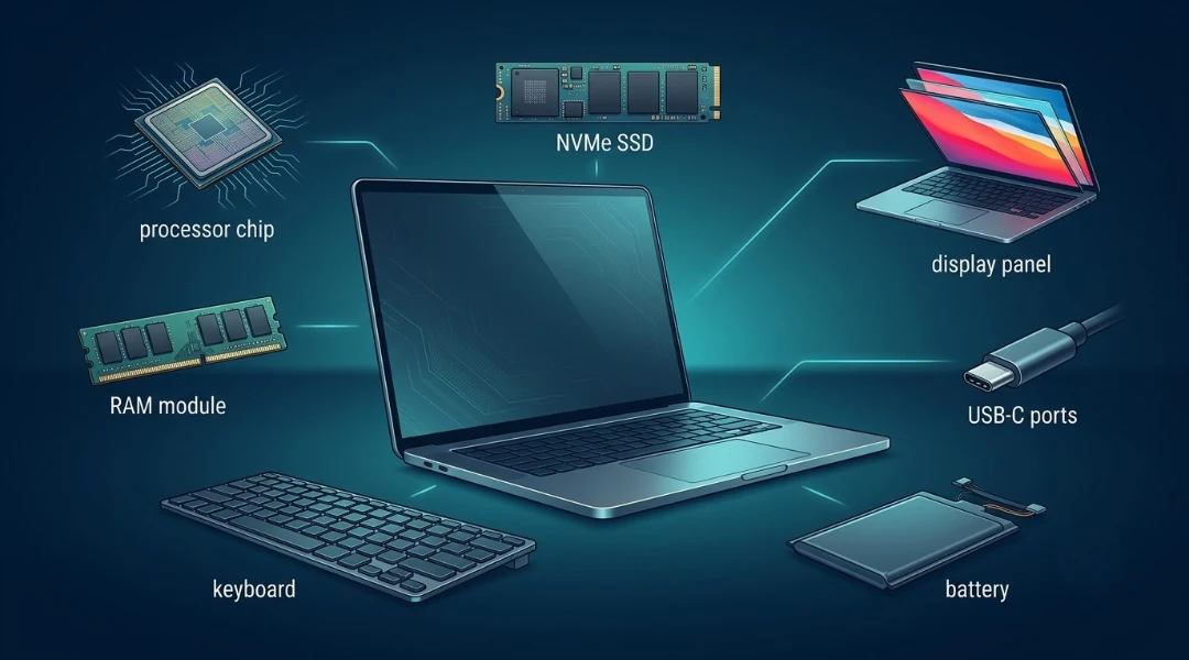 Laptop buying guide showing the key hardware specifications to compare before purchase