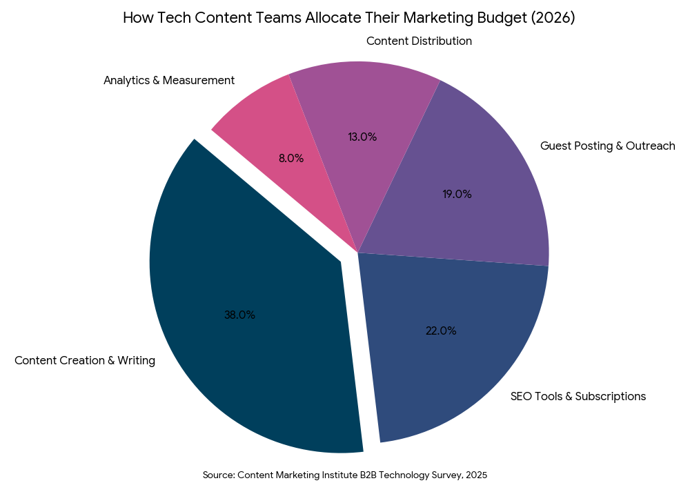 pie chart for content marketing strategies