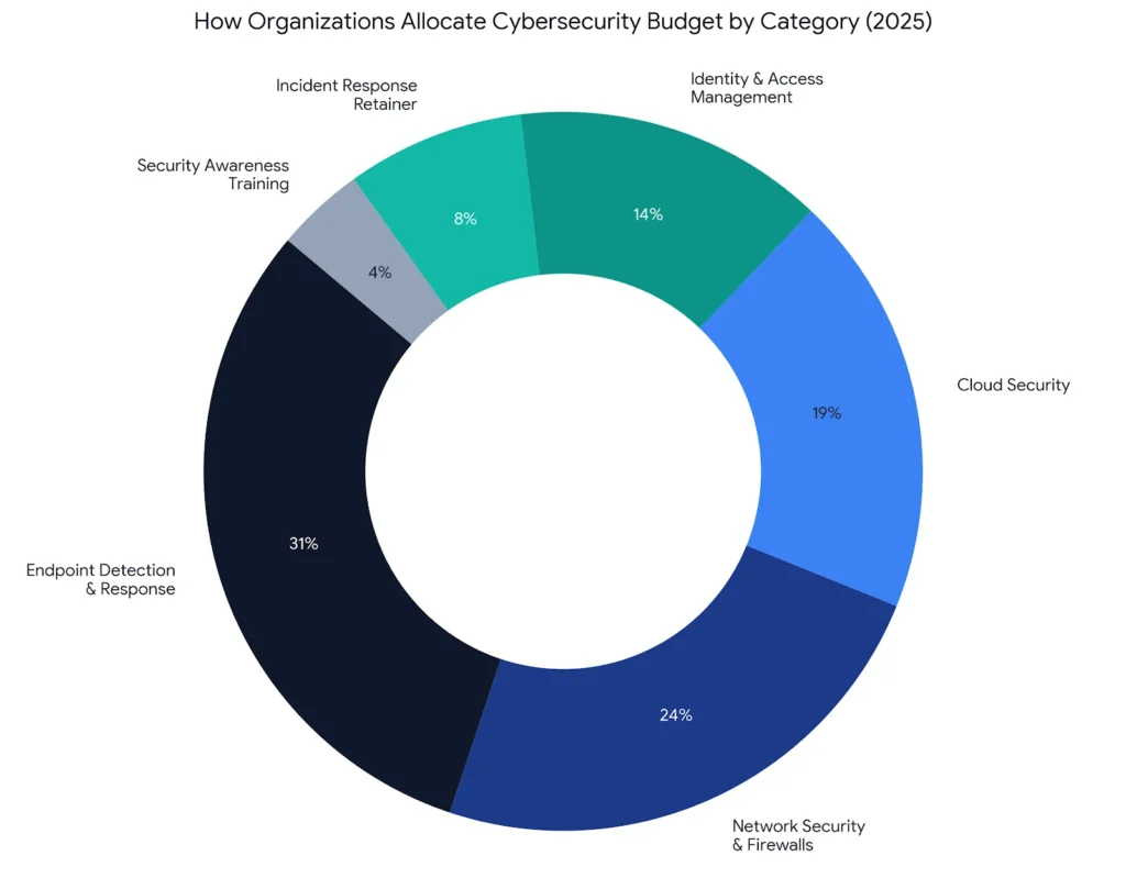pie chart for cybersecurity companies