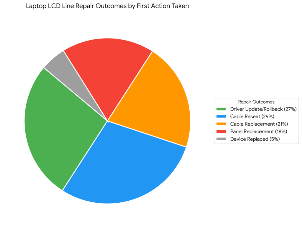 pie chart for laptop lcd lines 2026