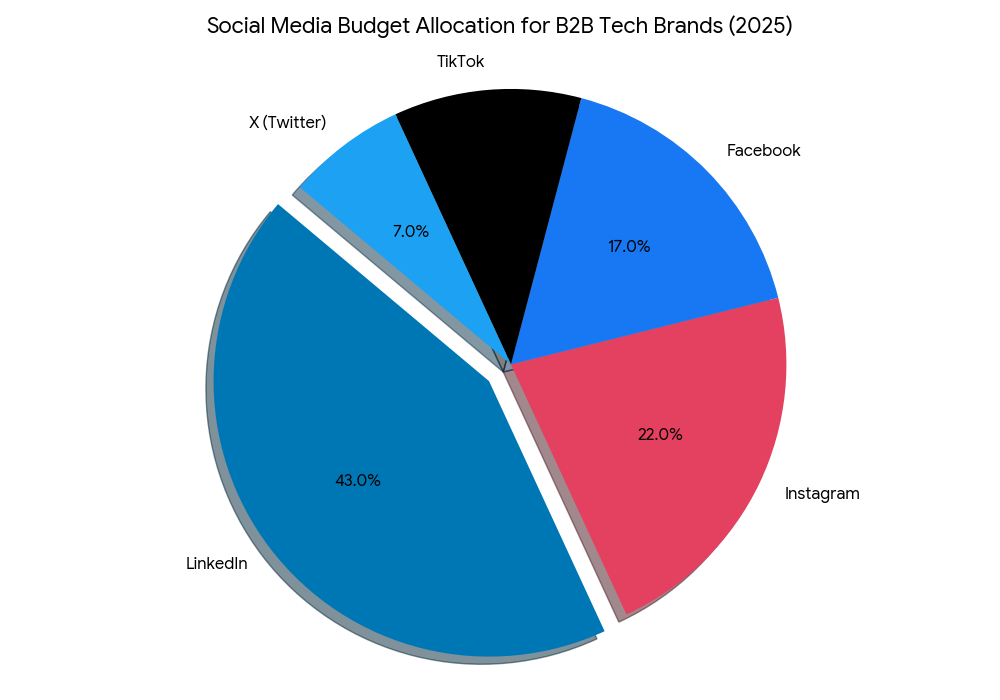 pie chart for social media marketing