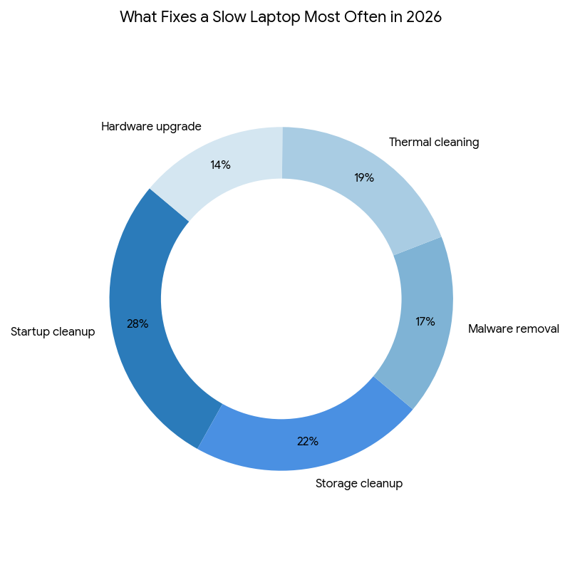 pie chart for why is my laptop so slow