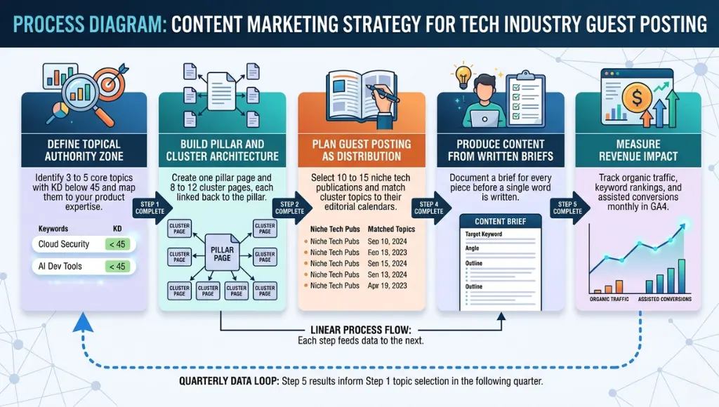 process diagram for content marketing strategies