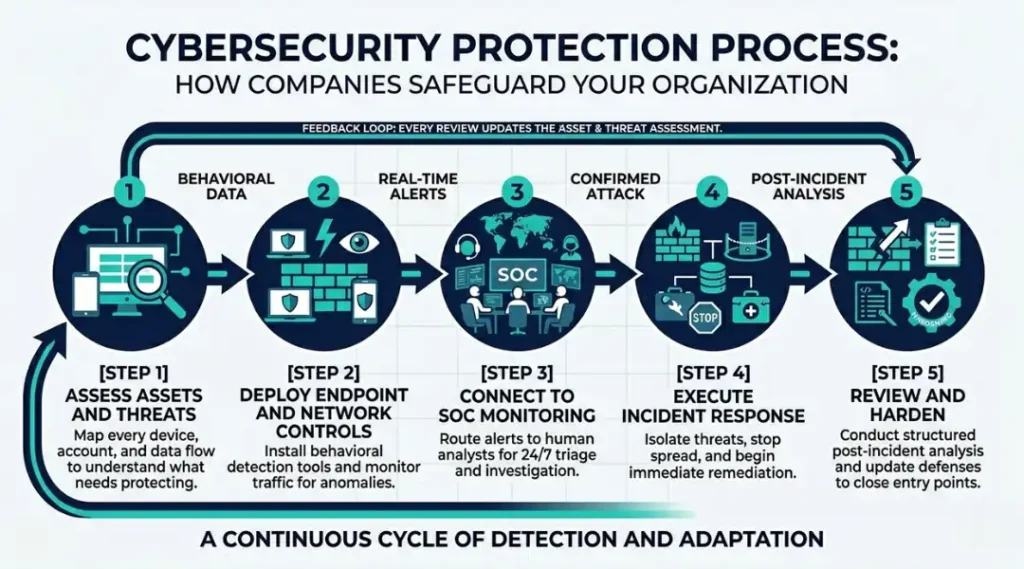 process diagram for cybersecurity companies