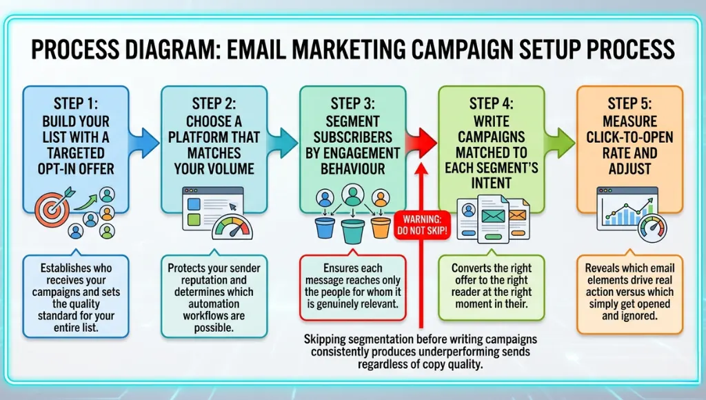 process diagram for email marketing
