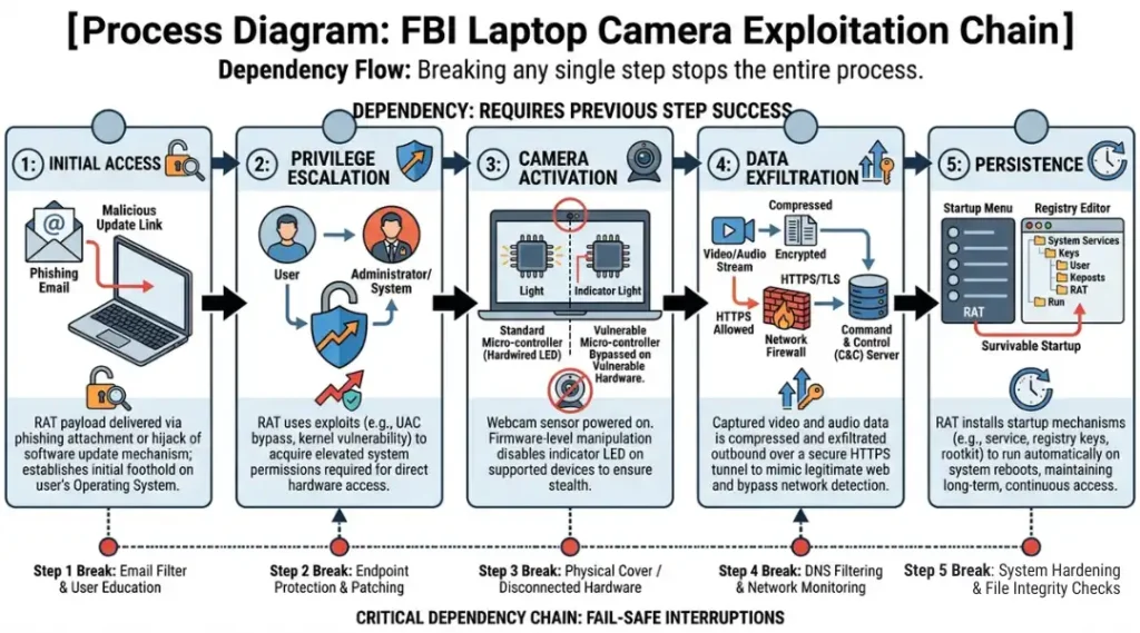 process diagram for fbi laptop camera