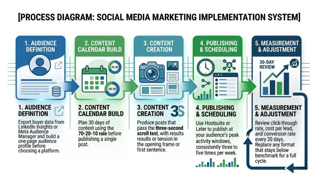 process diagram for social media marketing