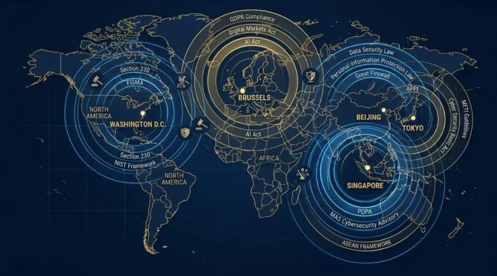 Global AI governance frameworks 2026 international policy map