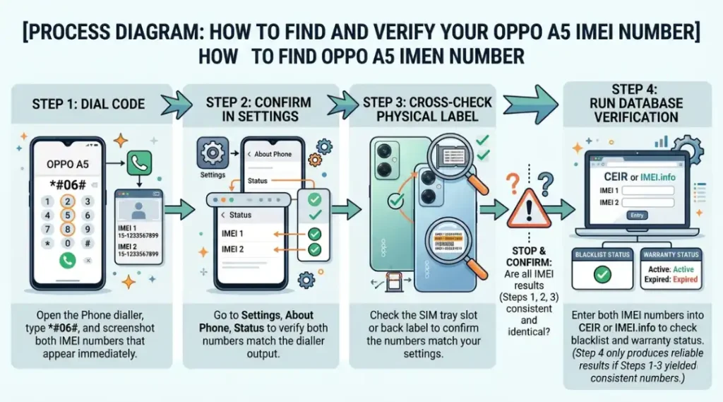 process diagram for oppo a5 imei number