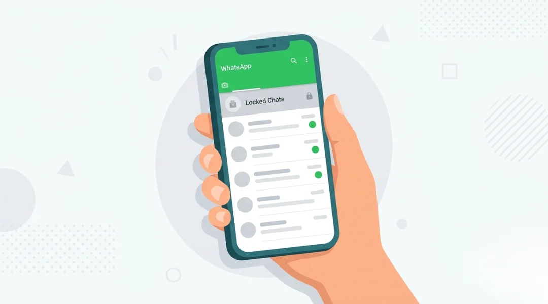 Person holding a smartphone showing How to Lock a Chat in WhatsApp