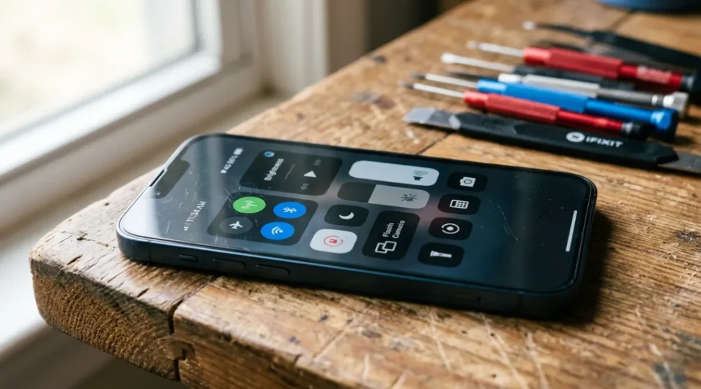 iPhone speaker grayed out volume slider shown in Control Center