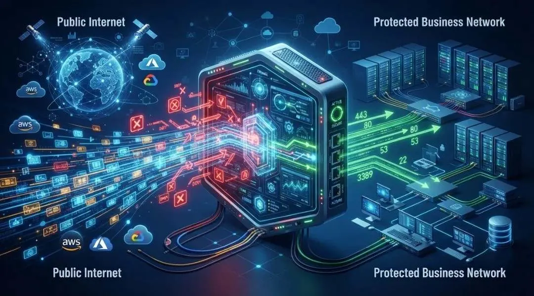 firewall configuration controlling secure network traffic