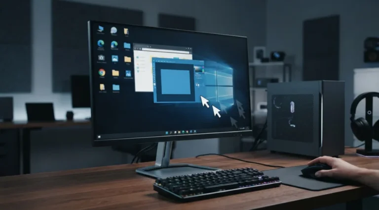 Shadow on Computer Monitor